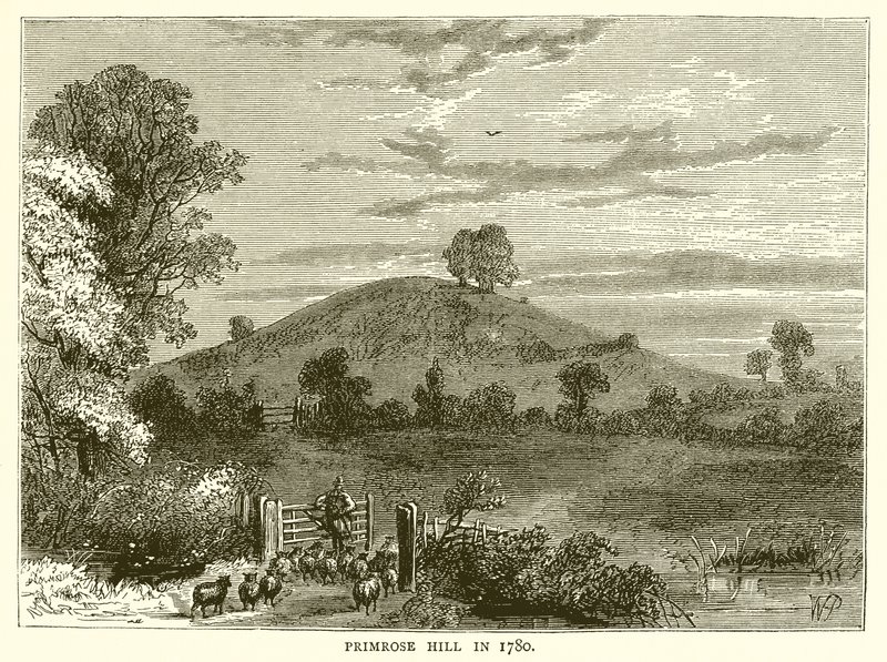 Wzgórze Pierwiosnkowe w 1780 autorstwa English School