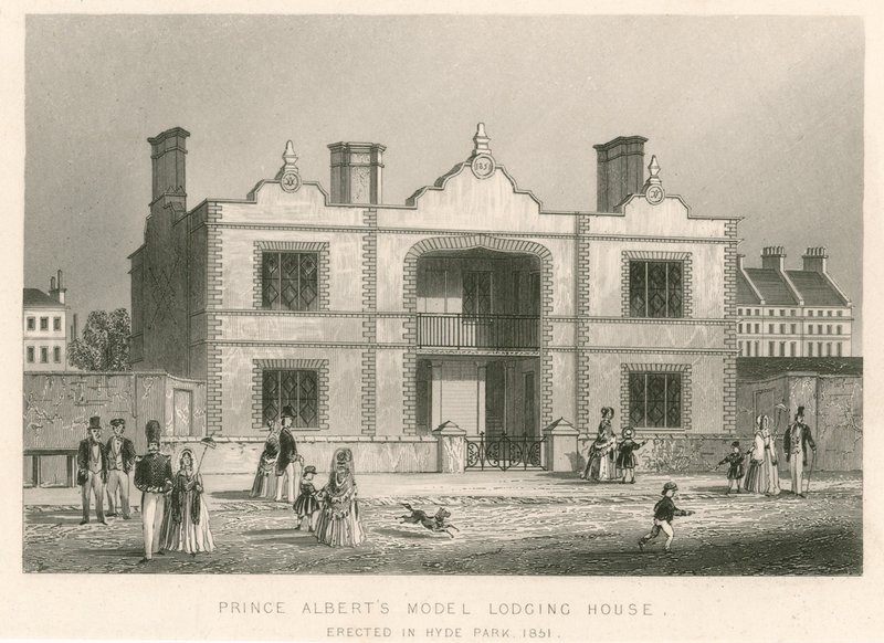 Prince Alberts Model Lodge, Wielka Wystawa, 1851 autorstwa English School