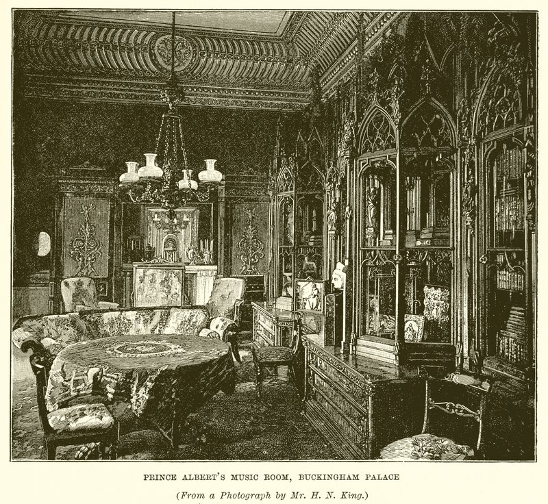 Sala muzyczna Prince Alberts, Pałac Buckingham autorstwa English School
