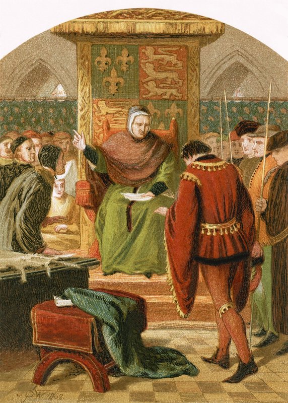Książę Henryk przed sędzią Gascoigne autorstwa English School