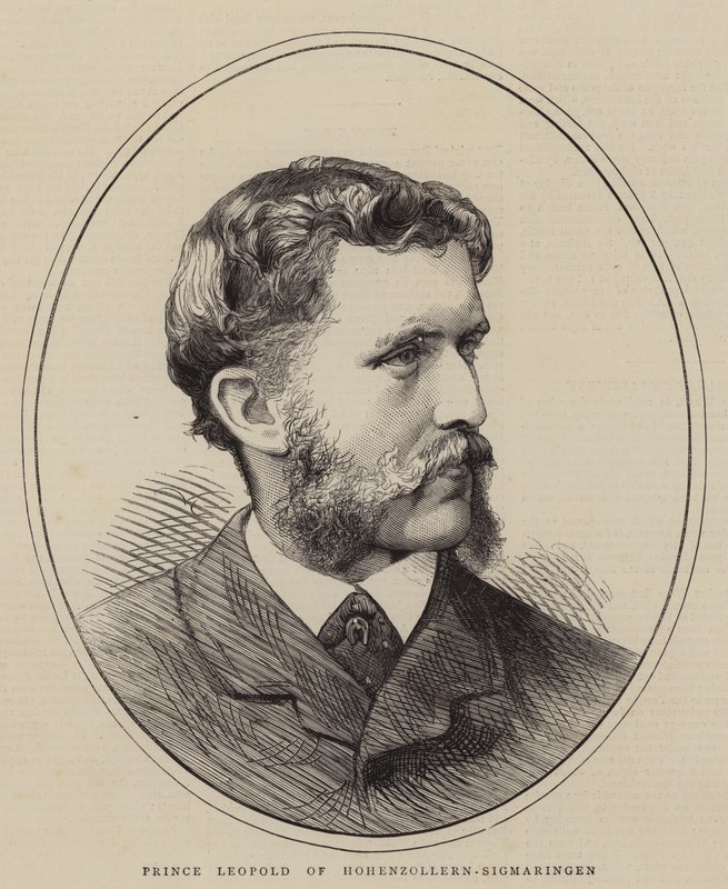 Książę Leopold Hohenzollern-Sigmaringen (grafika) autorstwa English School