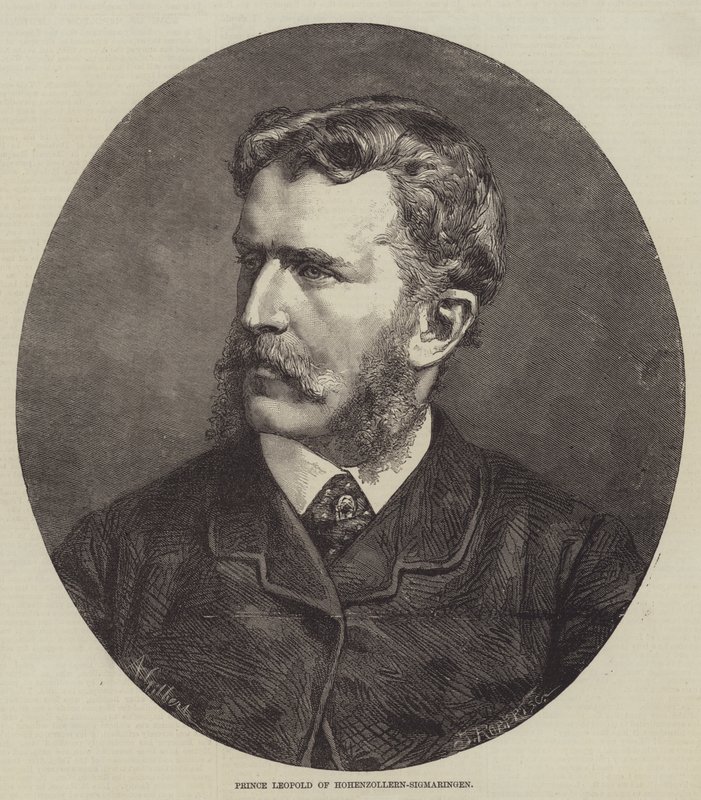 Książę Leopold Hohenzollern-Sigmaringen (grafika) autorstwa English School
