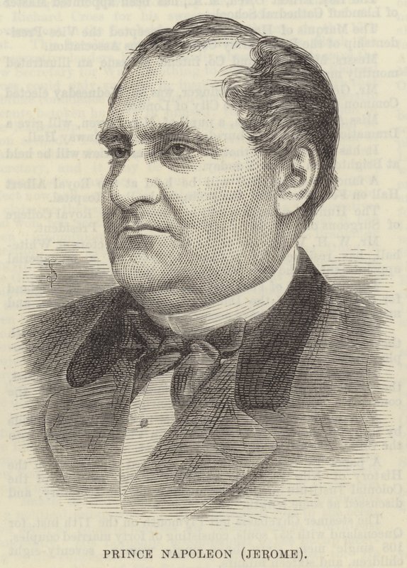 Książę Napoleon (Jerome) (grawerowanie) autorstwa English School