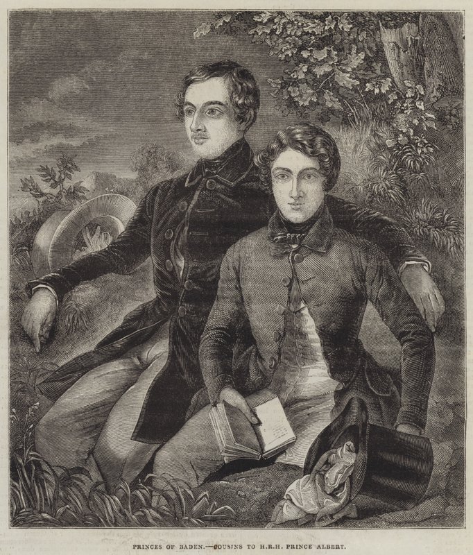 Princes of Baden, kuzyni JKW księcia Alberta (rycina) autorstwa English School