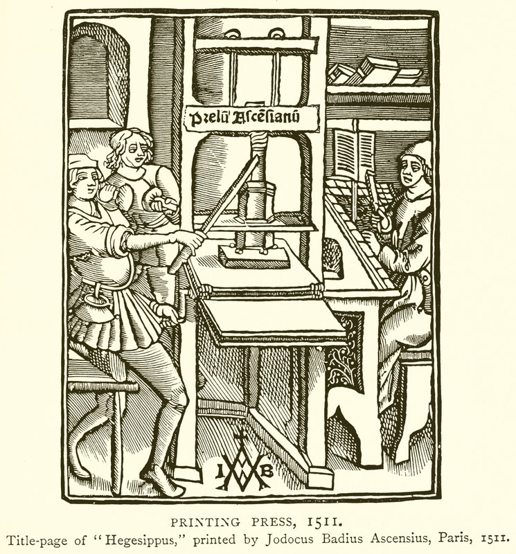 Prasa drukarska, 1511 autorstwa English School