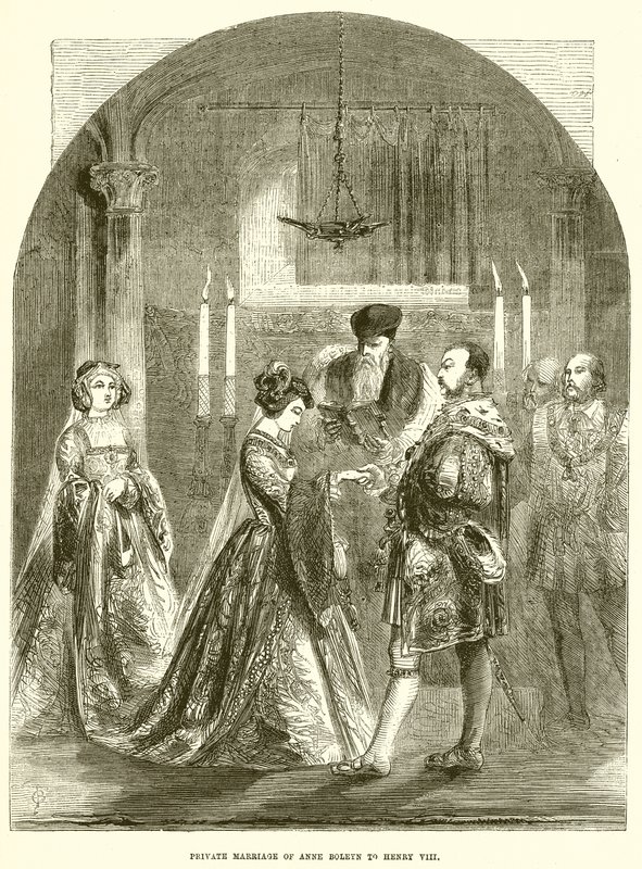 Prywatne małżeństwo Anny Boleyn z Henrykiem VIII autorstwa English School