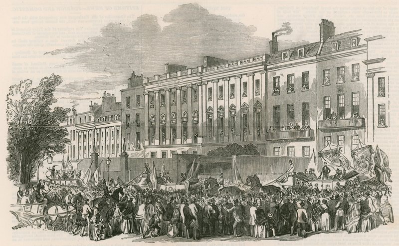 Procesja London Temperance League w Lincolns Inn Fields, Londyn autorstwa English School