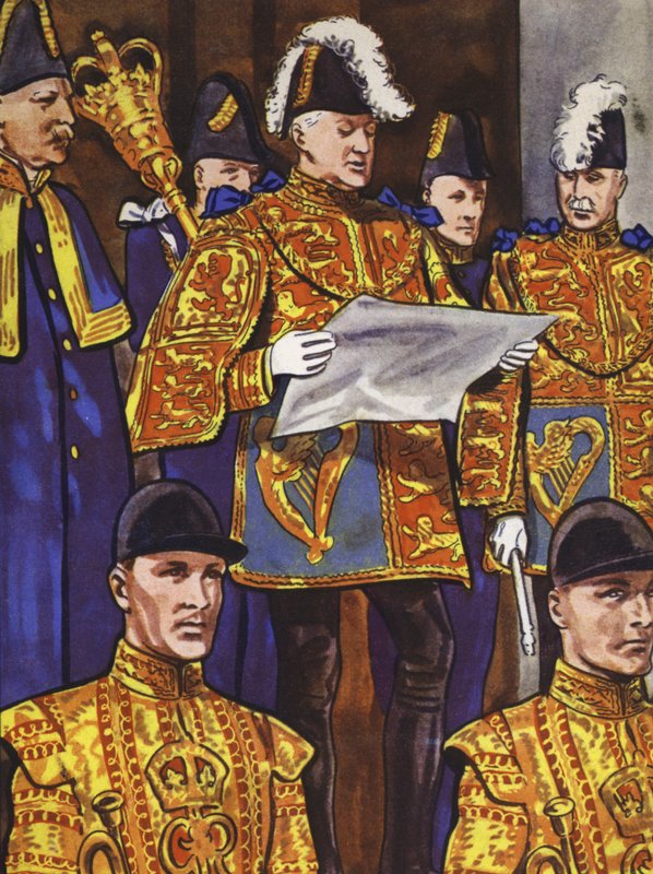 Ogłaszanie Edwarda VIII królem (kolor lito) autorstwa English School
