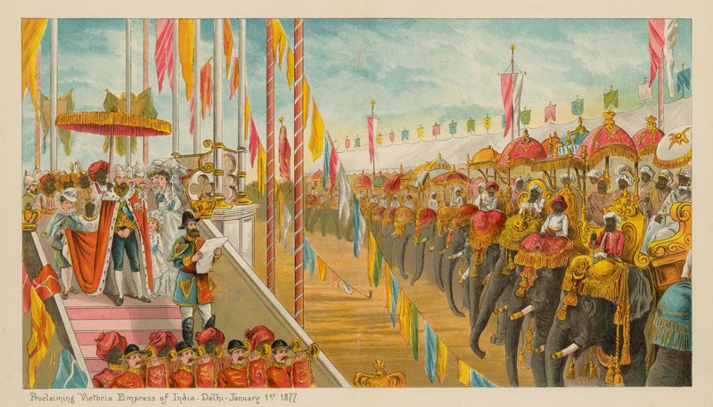 Proklamowanie Wiktorii Cesarzowej Indii-Delhi – 1 stycznia 1877 r. autorstwa English School