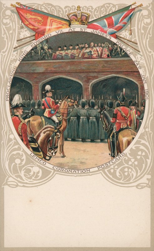 Ogłoszenie króla Edwarda VII w Pałacu Św. Jakuba, 24 stycznia 1901 r. autorstwa English School