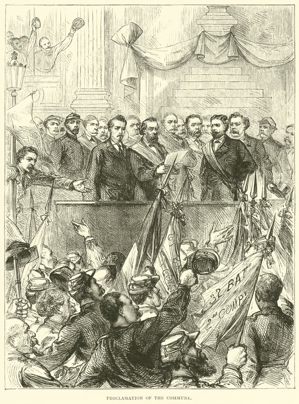 Proklamacja Komuny, marzec 1871 autorstwa English School