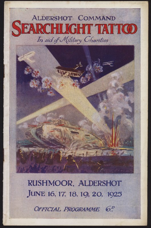 Program dla Aldershot Command Searchlight Tattoo, Rushmoor, Aldershot, Hampshire autorstwa English School