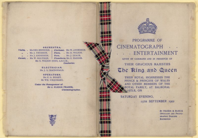 Program Cinematograph Entertainment z udziałem Króla i Królowej autorstwa English School