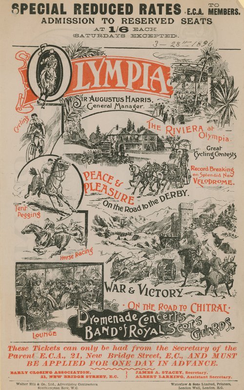 Plakat promocyjny Olimpii, 28 marca 1896 autorstwa English School