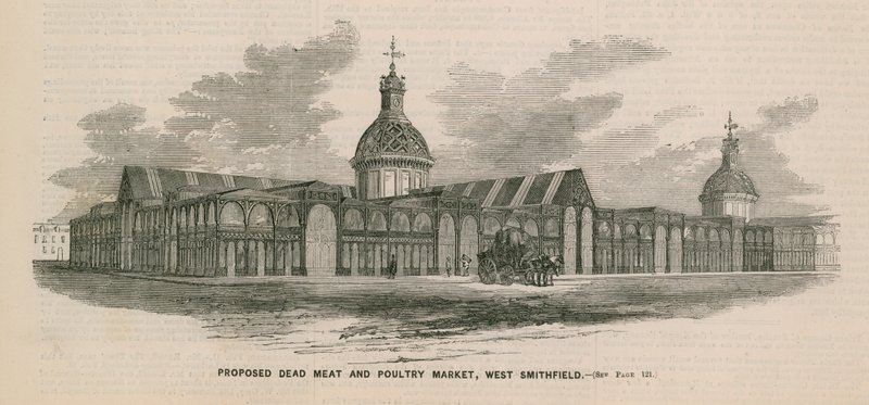 Proponowany targ martwego mięsa i drobiu, West Smithfield autorstwa English School