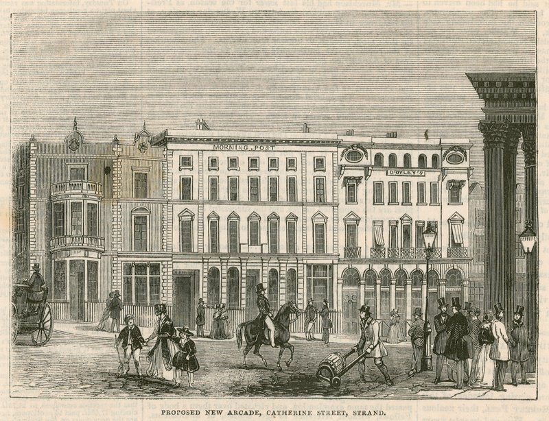 Proponowany nowy pasaż, Catherine Street, Strand, Londyn autorstwa English School