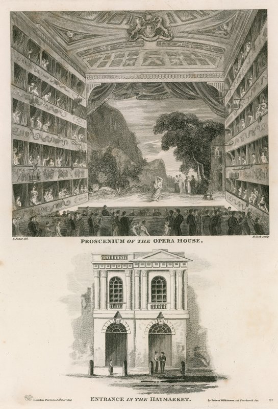 Proscenium Opery Włoskiej (Teatr Jej Królewskiej Mości) autorstwa English School