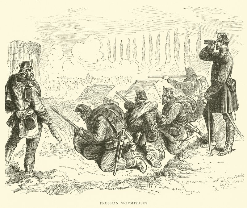 Pruscy harcownicy, luty 1871 autorstwa English School