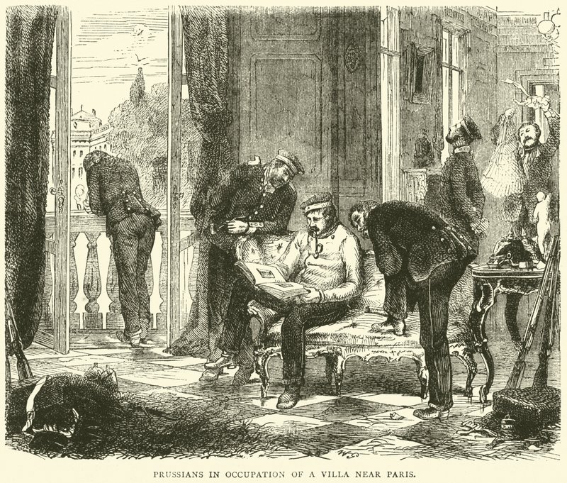Prusacy zajęli willę pod Paryżem, październik 1870 autorstwa English School