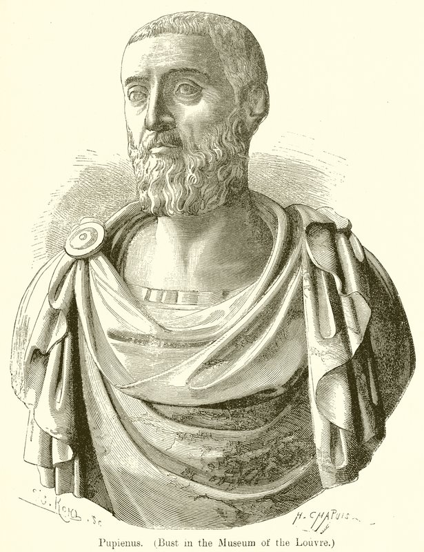 Pupienus. (Popiersie w Muzeum Luwru) autorstwa English School