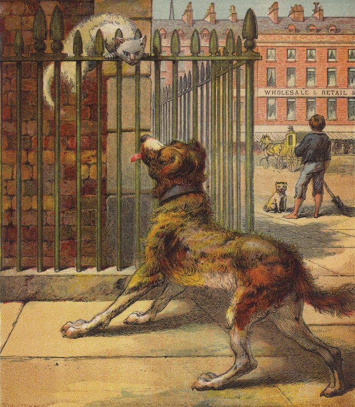 Londyńskie życie cipki (chromolitho) autorstwa English School