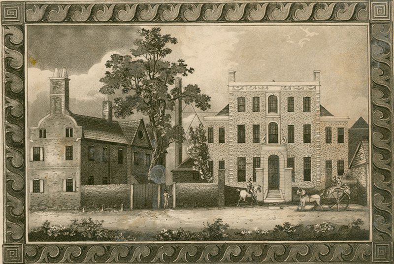 Szkoła Putneya, Londyn; ryciny datowane 1805 przez W Hardinga i sygnowane przez ks. Williama Carmalta autorstwa English School