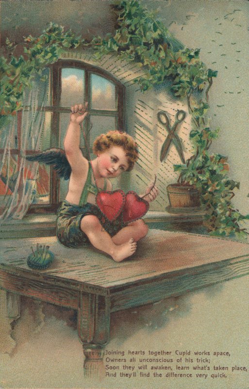 Putto łączy serca autorstwa English School