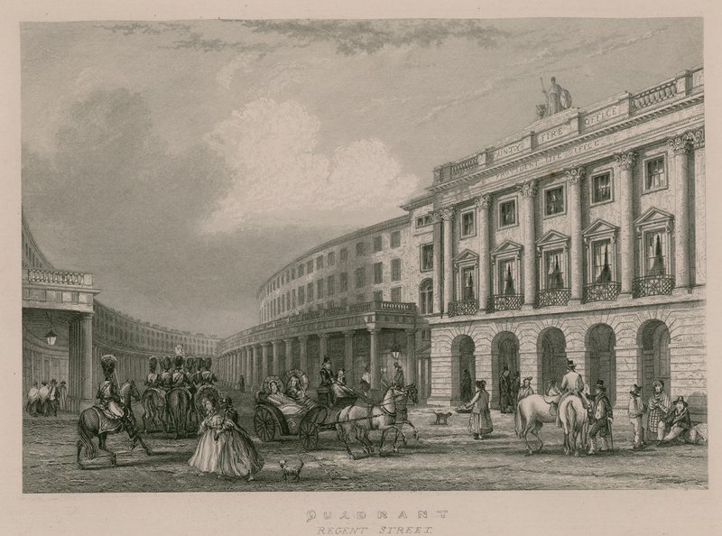 Kwadrant, Regent Street, Londyn autorstwa English School