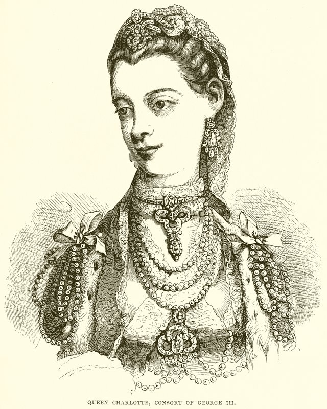Królowa Charlotte, konseorta Jerzego III autorstwa English School
