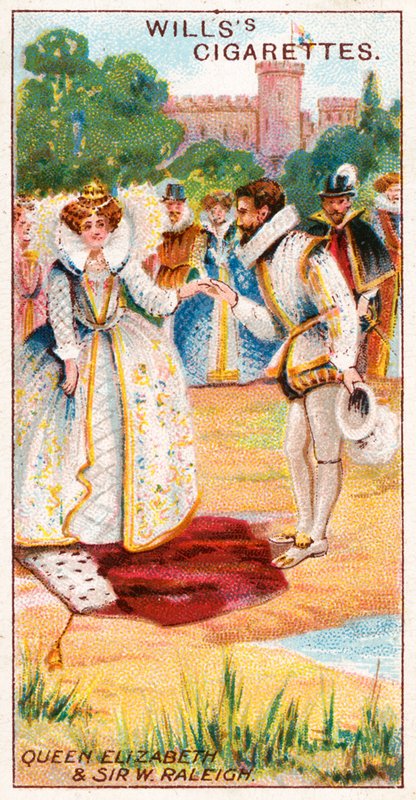 Królowa Elżbieta i Sir Walter Raleigh autorstwa English School