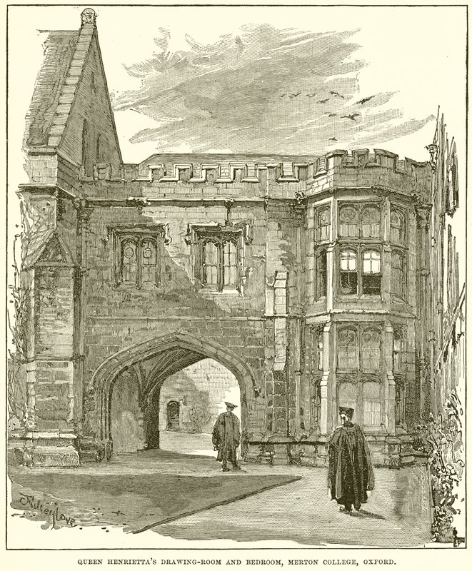 Salon i sypialnia królowej Henrietty, Merton College, Oksford autorstwa English School