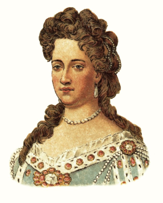 Królowa Maria II autorstwa English School