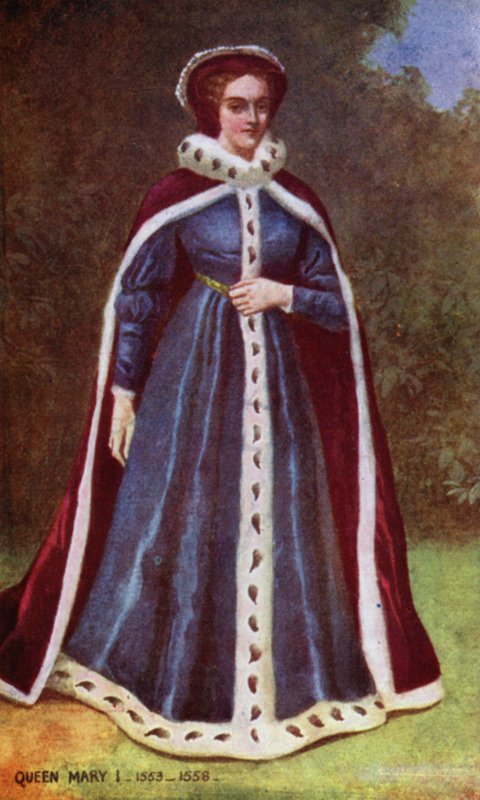 Queen Mary I (kolor lito) autorstwa English School