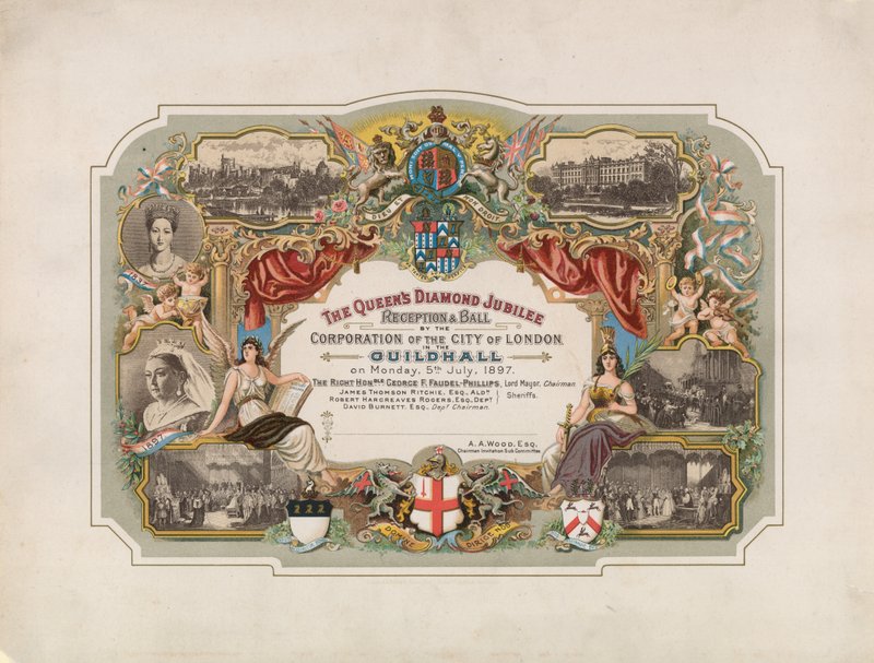 Diamentowy Jubileusz Królowej Wiktorii, bal powitalny korporacji City of London autorstwa English School