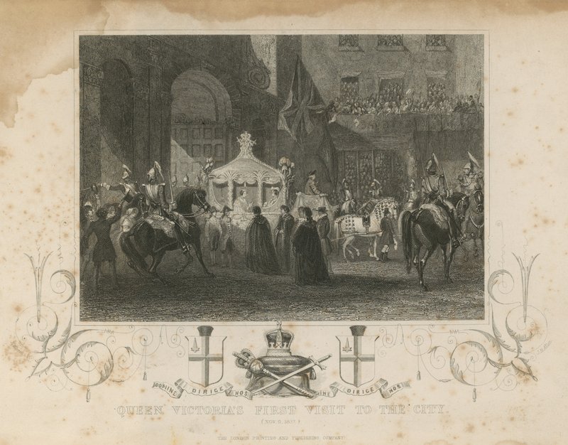 Pierwsza wizyta królowej Wiktorii w mieście, 9 listopada 1837 r autorstwa English School