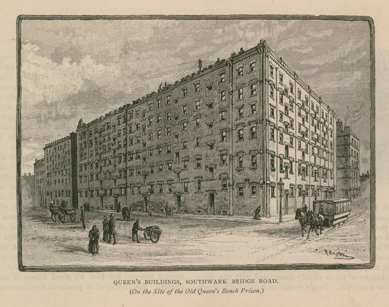 Queens Buildings, Southwark Bridge Road autorstwa English School