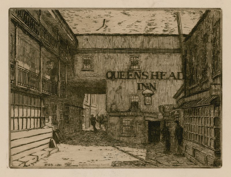 Queens Head, Southwark autorstwa English School