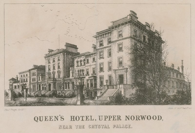 Queens Hotel, Upper Norwood, w pobliżu Crystal Palace autorstwa English School