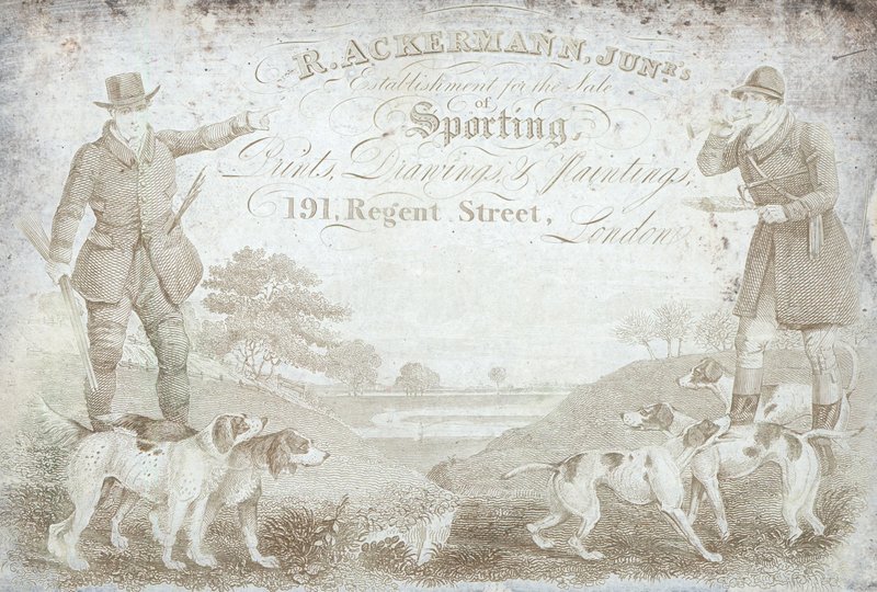 R Ackermann, Junior, 191 Regent Street, karta handlowa autorstwa English School