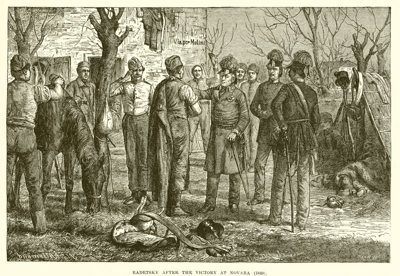 Radecki po zwycięstwie pod Novara (1849) autorstwa English School