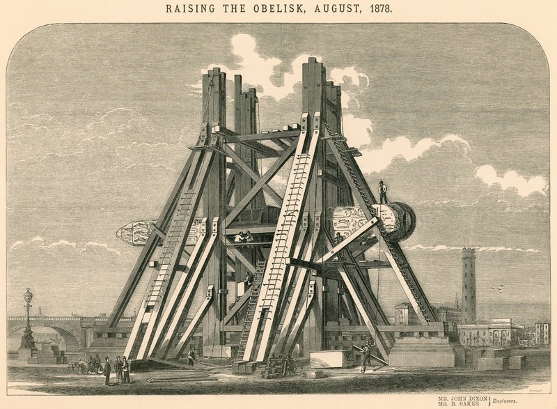 Podniesienie obelisku, sierpień 1878 autorstwa English School