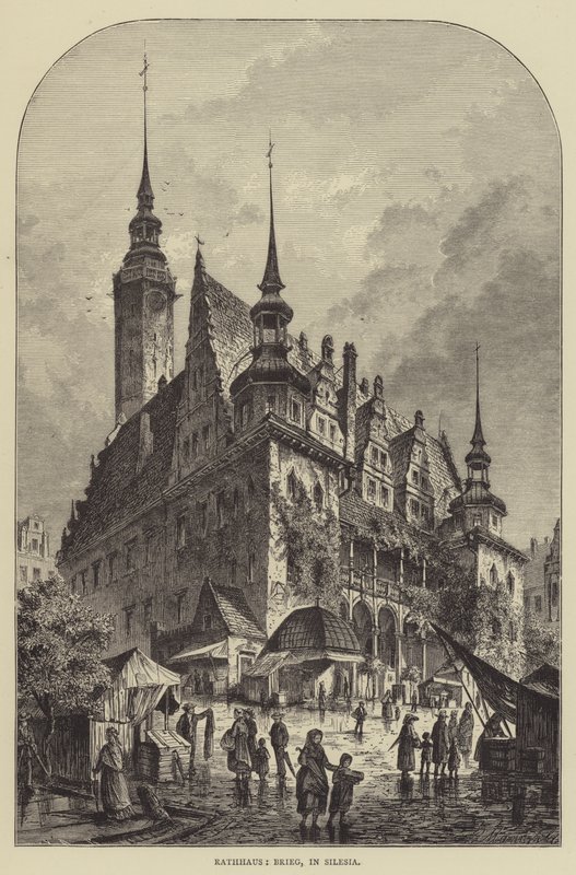Rathaus, Brief, na Śląsku (rycina) autorstwa English School