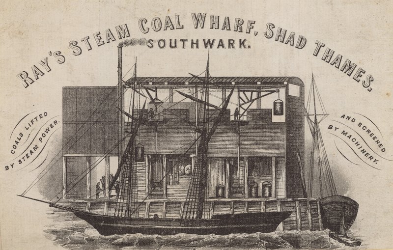 Promienie Steam Coal Wharf, Shad Thames, Southwark autorstwa English School