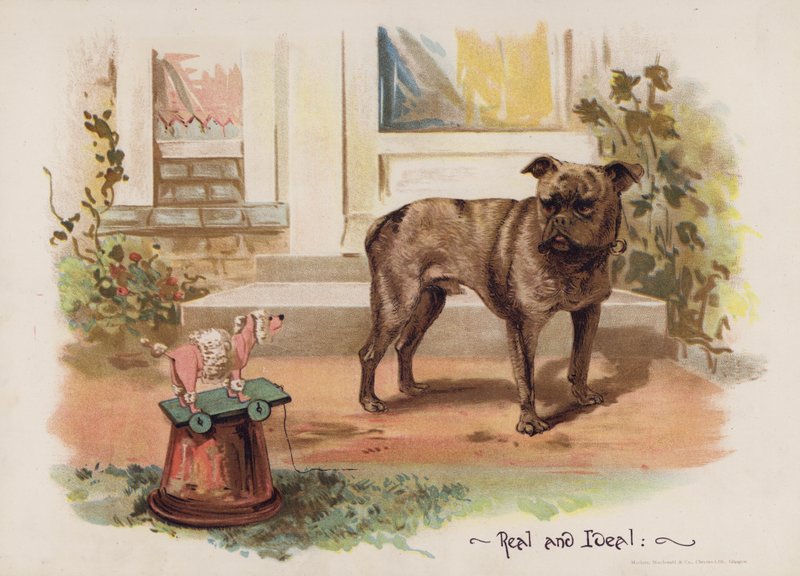 Rzeczywisty i idealny (chromolitho) autorstwa English School