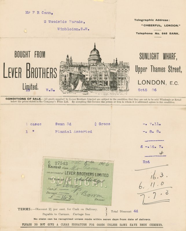 Paragon dla Lever Brothers Limited autorstwa English School