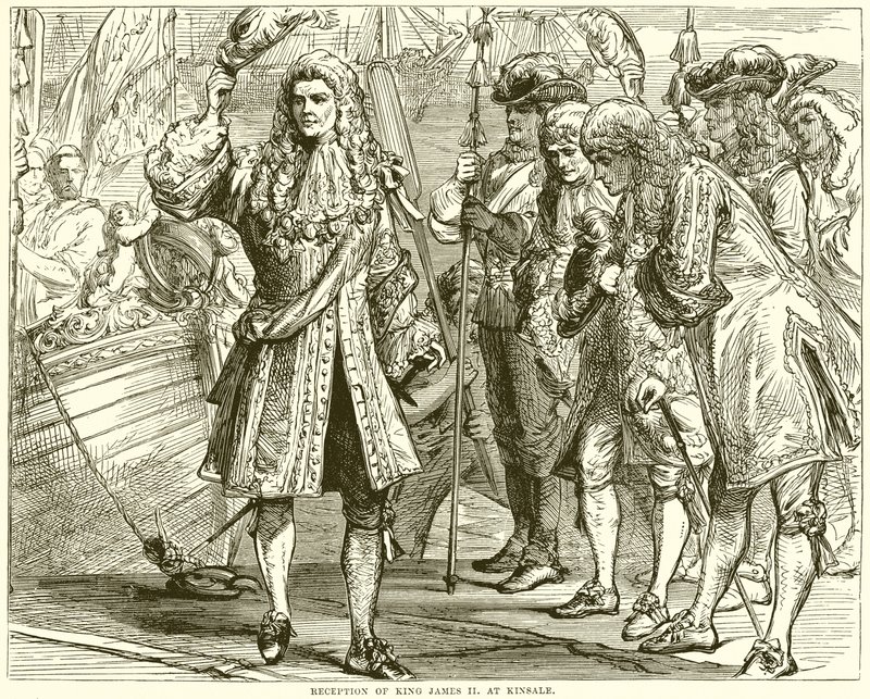 Przyjęcie króla Jakuba II w Kinsale autorstwa English School