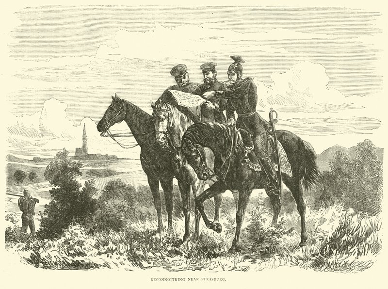 Rekonesans w pobliżu Strasburga, wrzesień 1870 autorstwa English School