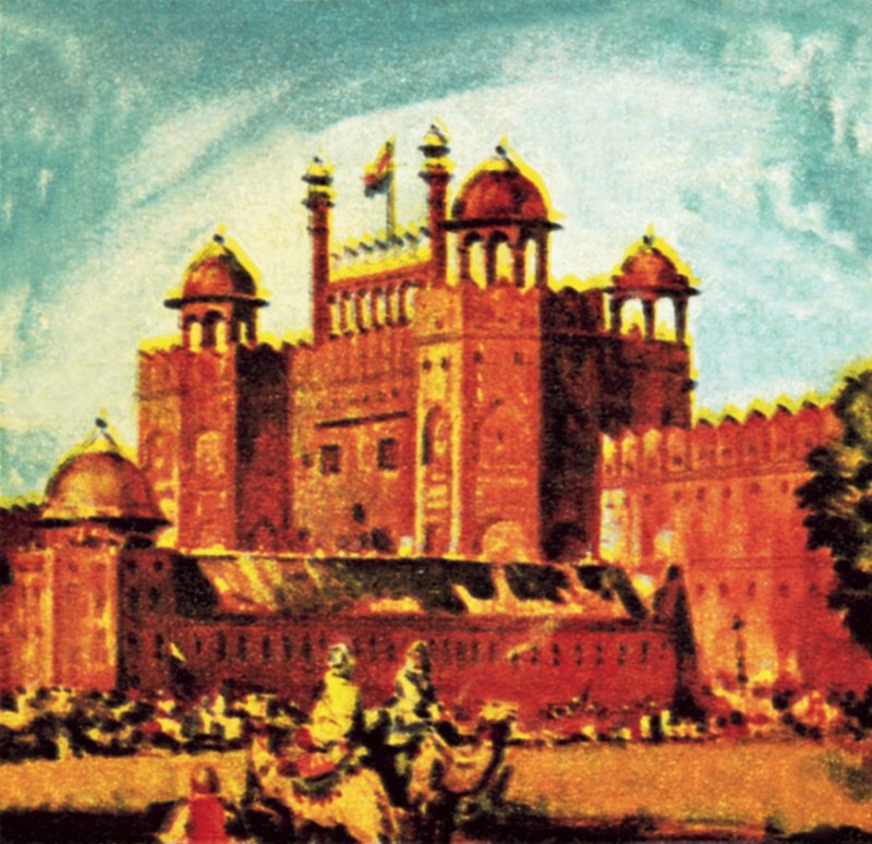 Czerwony Fort, Delhi autorstwa English School