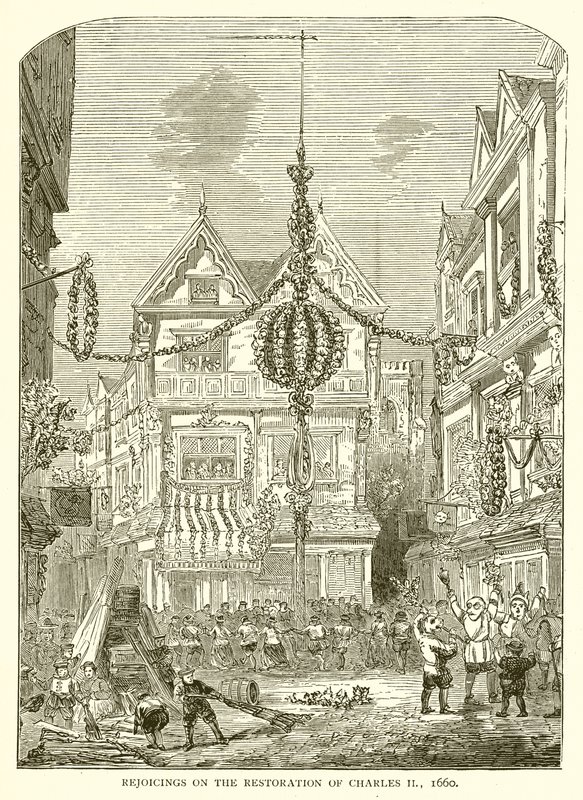 Radość z przywrócenia Karola II, 1660 autorstwa English School