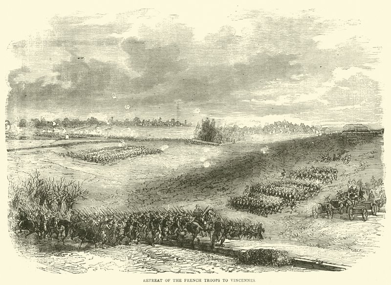 Wycofanie się wojsk francuskich do Vincennes, grudzień 1870 autorstwa English School